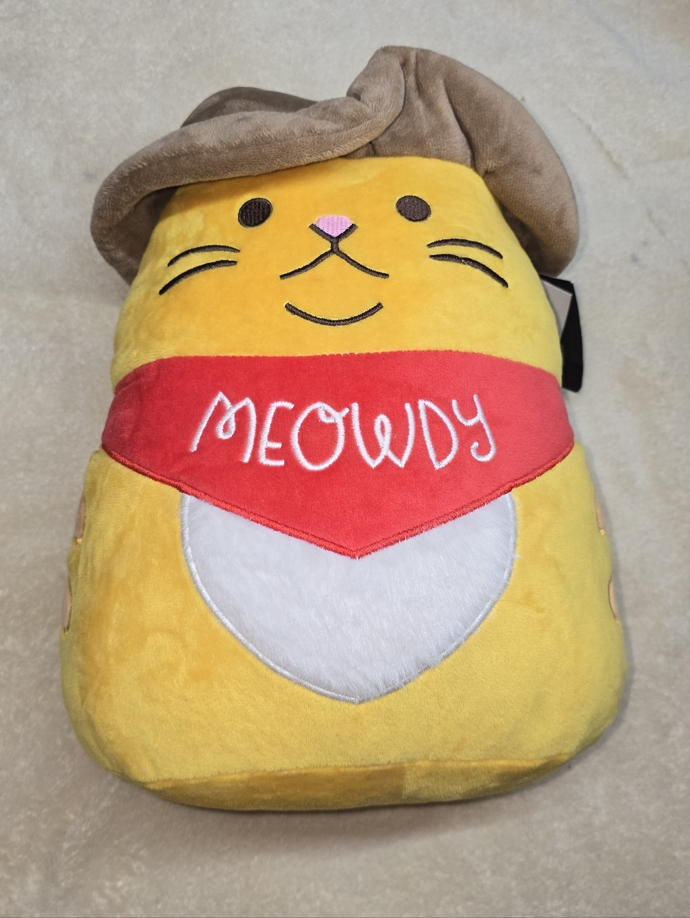Meowdy Cat Pillow 20 Inch Spencer's NWT